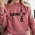 Senior 2020 Football Graduation Shirt Comfort Colors Sweatshirt Crimson