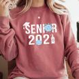 Senior 2021 Grad Shirt 2021 Graduation Comfort Colors Sweatshirt Crimson