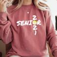 Senior 2021 Volleyball Graduation Shirt Comfort Colors Sweatshirt Crimson