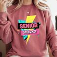 Senior 2022 Graduation Class Of 2022 Retro 90's Graduation Comfort Colors Sweatshirt Crimson