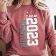 Senior 2023 Senior 23 Senior Class Of 2023 Graduation Done Comfort Colors Sweatshirt Crimson
