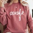 Senior 2023 Fishing Graduation Comfort Colors Sweatshirt Crimson