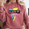 Senior 2023 Graduation Class Of 2023 Retro 90's Graduation Comfort Colors Sweatshirt Crimson