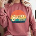 Senior 2023 Graduation My Last First Day Of Class Of 2023 Comfort Colors Sweatshirt Crimson