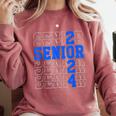 Senior 2024 Graphic Class Of 2024 Graduation Graphic Comfort Colors Sweatshirt Crimson