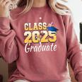 Senior 2025 Class Of 2025 Senior Graduate 2025 Graduation Comfort Colors Sweatshirt Crimson