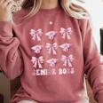 Senior 2025 Coquette Pink Bow Class Of 2025 Graduation Girls Comfort Colors Sweatshirt Crimson