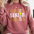 Senior 2025 Softball Class Of 2025 Graduation Comfort Colors Sweatshirt Crimson