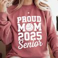 Senior 2025 Volleyball Mom High School Graduation Outfit Fun Comfort Colors Sweatshirt Crimson