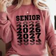 Senior 2026 2027 Class Of Graduation Comfort Colors Sweatshirt Crimson