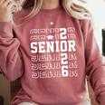 Senior 2026 Class Of 2026 Back To School Graduation Students Comfort Colors Sweatshirt Crimson