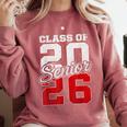 Senior 2026 Class Of 2026 Graduation 2026 Senior 26 Graduate Comfort Colors Sweatshirt Crimson