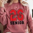 Senior 2026 Class Of 2026 School Graduation 2026 Merch Comfort Colors Sweatshirt Crimson