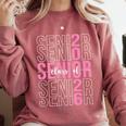 Senior 2026 Class Of 2026 Seniors Graduation 2026 Girl Women Comfort Colors Sweatshirt Crimson