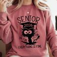 Senior 2026 High School College Graduation Year Class Of 26 Comfort Colors Sweatshirt Crimson