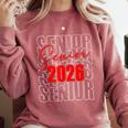Senior 2026 Retro Class Of 2026 Graduation For Students Comfort Colors Sweatshirt Crimson