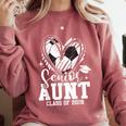 Senior Aunt Class Of 2026 Soccer Graduation Heart Comfort Colors Sweatshirt Crimson