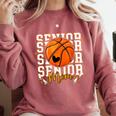 Senior Basketball Mom 2026 Basketball Graduation Comfort Colors Sweatshirt Crimson