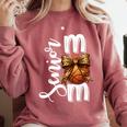 Senior Basketball Mom Class Of 2026 Player Graduation Grad Comfort Colors Sweatshirt Crimson