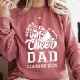 Senior Cheerleader Dad Cheer Class Of 2026 Graduation Men Comfort Colors Sweatshirt Crimson