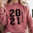 Senior Class Of 2021 Graduation High School College Comfort Colors Sweatshirt Crimson
