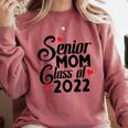 Senior Class Of 2022 School Graduation Mom Comfort Colors Sweatshirt Crimson