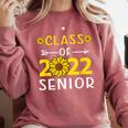 Senior Class Of 2022 Sunflower Graduation Seniors 22 Comfort Colors Sweatshirt Crimson