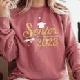 Senior Class Of 2023 Graduation Graduate Comfort Colors Sweatshirt Crimson