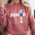 Senior Class Of 2024 Bowling First Day Of School Graduation Comfort Colors Sweatshirt Crimson