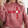 Senior Class Of 2024 Graduation 2024 Maroon Basketball Comfort Colors Sweatshirt Crimson