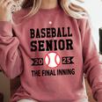 Senior Class Of 2025 Baseball Senior Night Graduation Party Comfort Colors Sweatshirt Crimson