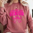 Senior Class Of 2026 Coquette Pink Bow Graduation 2026 Comfort Colors Sweatshirt Crimson