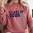 Senior Class Of 2026 Graduation Year High School & College Comfort Colors Sweatshirt Crimson