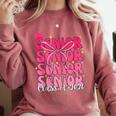 Senior Class Of 2026 Pink Coquette Bow Graduation 2026 Comfort Colors Sweatshirt Crimson