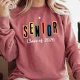 Senior Class Of 2026 Women Men Graduation Class Of 2026 Comfort Colors Sweatshirt Crimson