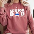 Senior Dad 2026 Class Of 2026 Graduation Comfort Colors Sweatshirt Crimson