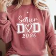 Senior Dad 2026 Graduation Class Of 2026 Men Daddy Father Comfort Colors Sweatshirt Crimson