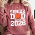 Senior Dad Class Of 2026 Cute Basketball Dad Graduation 2026 Comfort Colors Sweatshirt Crimson
