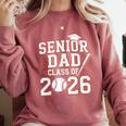 Senior Dad Class Of 2026 Graduate Baseball 2026 Graduation Comfort Colors Sweatshirt Crimson