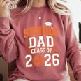 Senior Dad Class Of 2026 Graduate Basketball Graduation 2026 Comfort Colors Sweatshirt Crimson