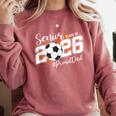 Senior Dad Class Of 2026 Soccer Ball Graduation Comfort Colors Sweatshirt Crimson