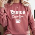 Senior Drumline Class Of 2026 Marching Band Graduation Comfort Colors Sweatshirt Crimson