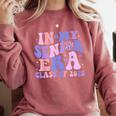 In My Senior Era Class Of 2025 Groovy Senior 2025 Graduation Comfort Colors Sweatshirt Crimson