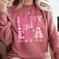 In My Senior Era Class Of 2026 Retro Senior 2026 Graduation Comfort Colors Sweatshirt Crimson