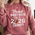 Senior Football Brother Class Of 2026 Graduation Graduate Comfort Colors Sweatshirt Crimson
