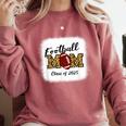 Senior Football Mom Class Of 2025 Graduation Graduate Comfort Colors Sweatshirt Crimson