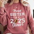 Senior Football Sister Class Of 2025 Graduation Graduate Comfort Colors Sweatshirt Crimson