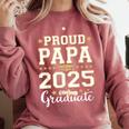 Senior Graduation Proud Papa 2025 Graduate Class Matching Comfort Colors Sweatshirt Crimson