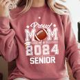 Senior Mom Class Of 2024 Football Proud Mom Graduation Comfort Colors Sweatshirt Crimson