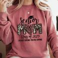 Senior Mom Class Of 2025 Senior Mama 2025 Leopard Graduation Comfort Colors Sweatshirt Crimson